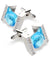 Vittorio Vico Princess Cut Crystal Colorstone Cufflinks: CL14XX Series