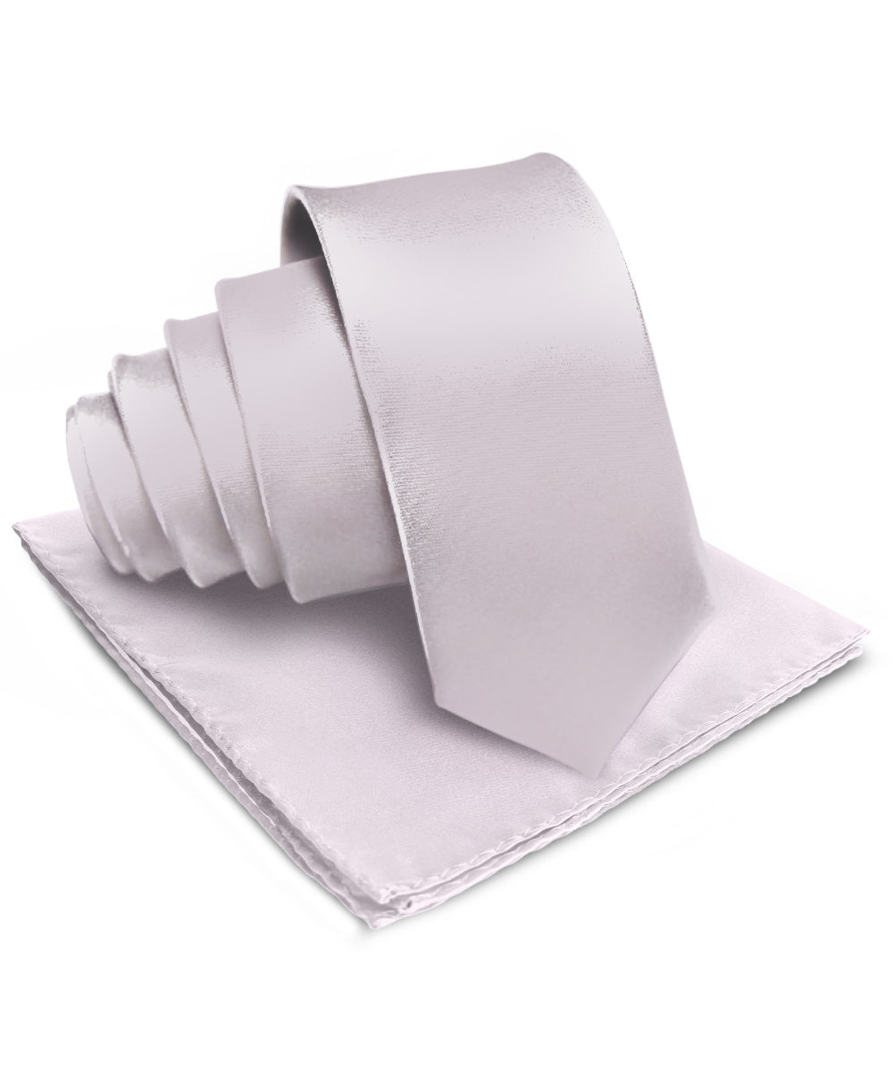 Vittorio Farina Men's Satin Necktie &amp; Pocket Square