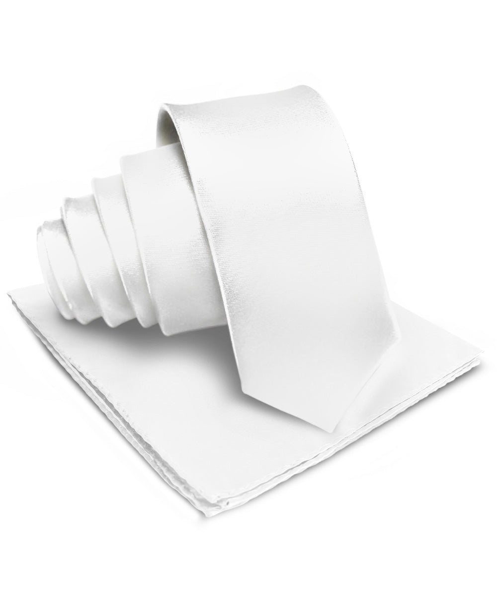 Vittorio Farina Men's Satin Necktie &amp; Pocket Square