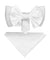 Vittorio Farina Men's XL Solid Satin Bow Tie & Pocket Square in Gift Box