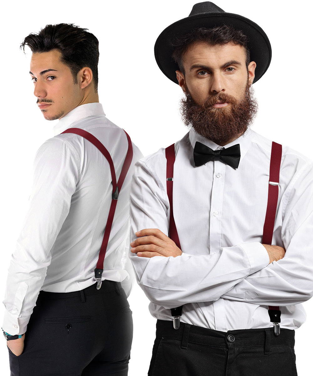 Vittorio Farina Men's Convertible Suspender in Gift Box: 70% Polyester &amp; 30% Elastomer