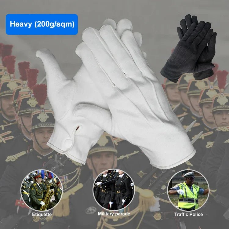 Vittorio Farina Unisex Black Fourchette Dress Gloves with Snap Button: XL