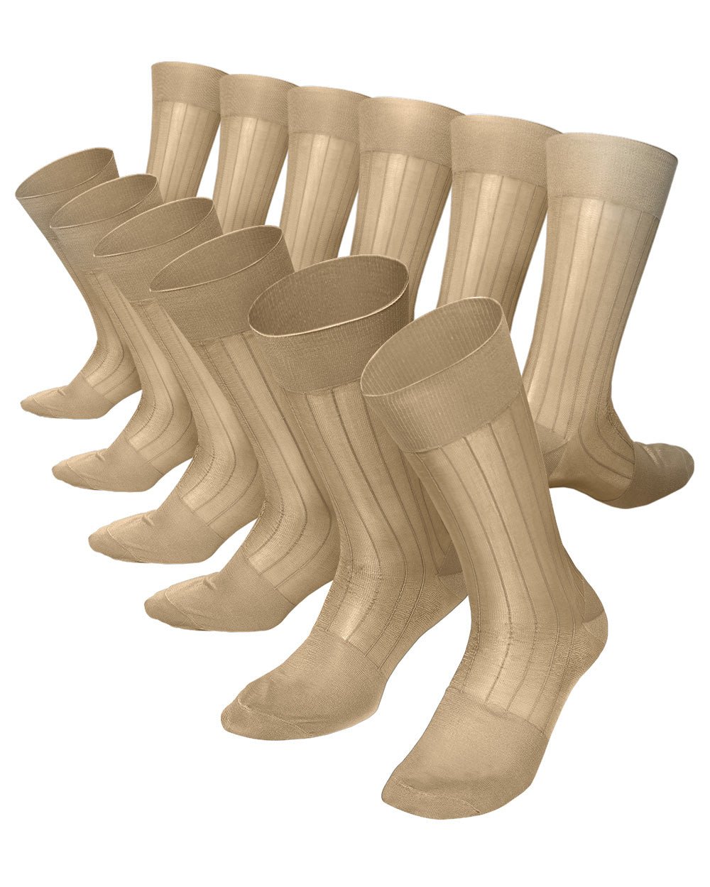 Vittorio Farina Men's Ribbed Shear Nylon Anklet Dress Socks - ank - black - s3 - 12 - Classy Cufflinks