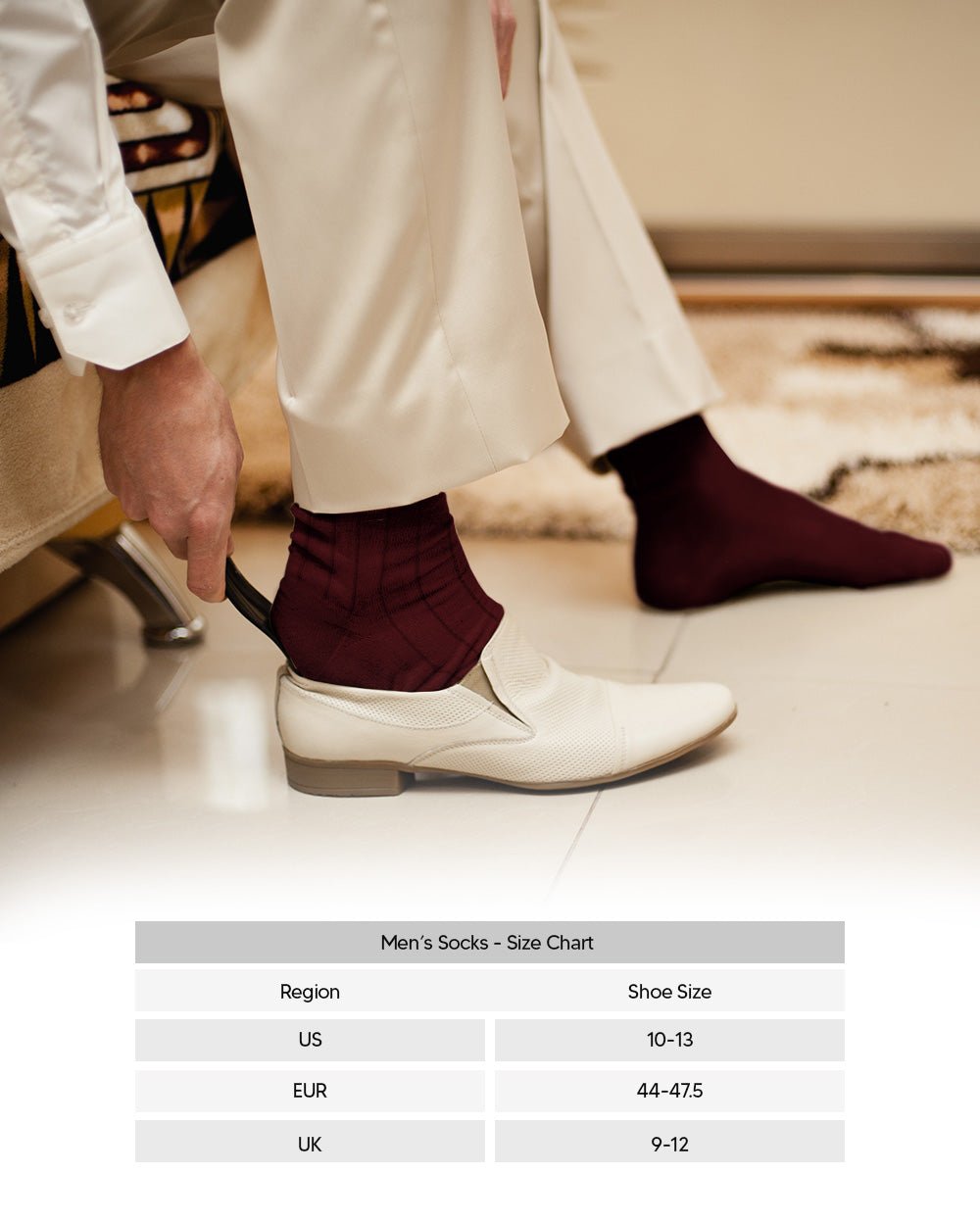 Vittorio Farina Men's Ribbed Shear Nylon Anklet Dress Socks - ank - burg - 12 - Classy Cufflinks