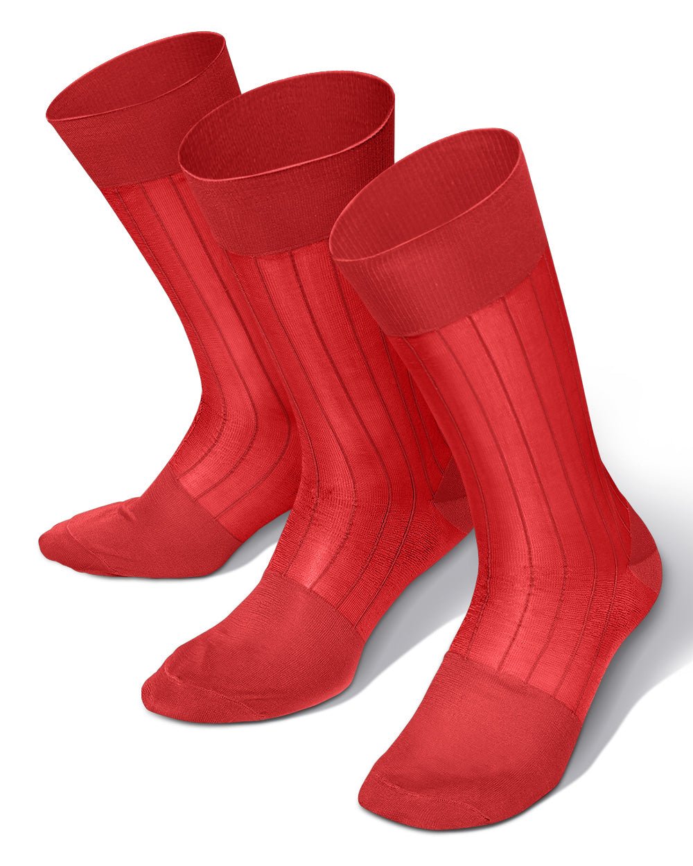 Vittorio Farina Men's Ribbed Shear Nylon Anklet Dress Socks - ank - charcoal - 3 - Classy Cufflinks