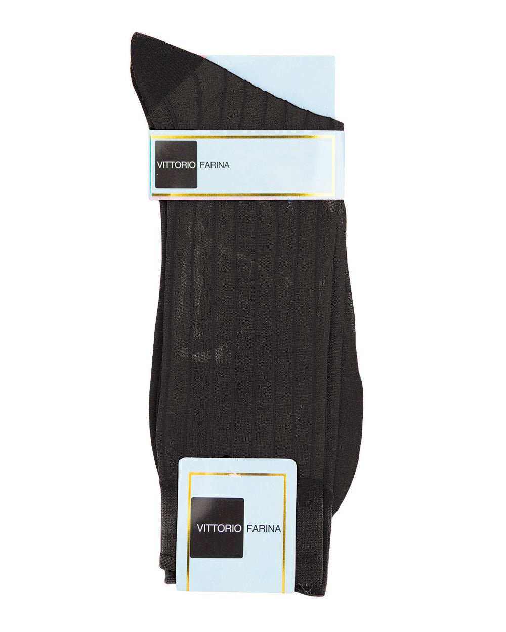 Vittorio Farina Men's Ribbed Shear Nylon Anklet Dress Socks - ank - charcoal - 3 - Classy Cufflinks