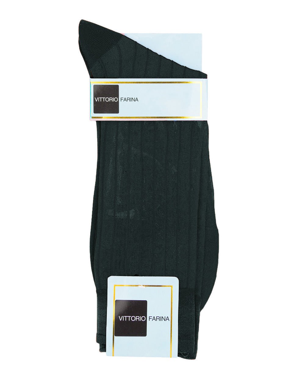 Vittorio Farina Men's Ribbed Shear Nylon Anklet Dress Socks - ank - hunter - 12 - Classy Cufflinks