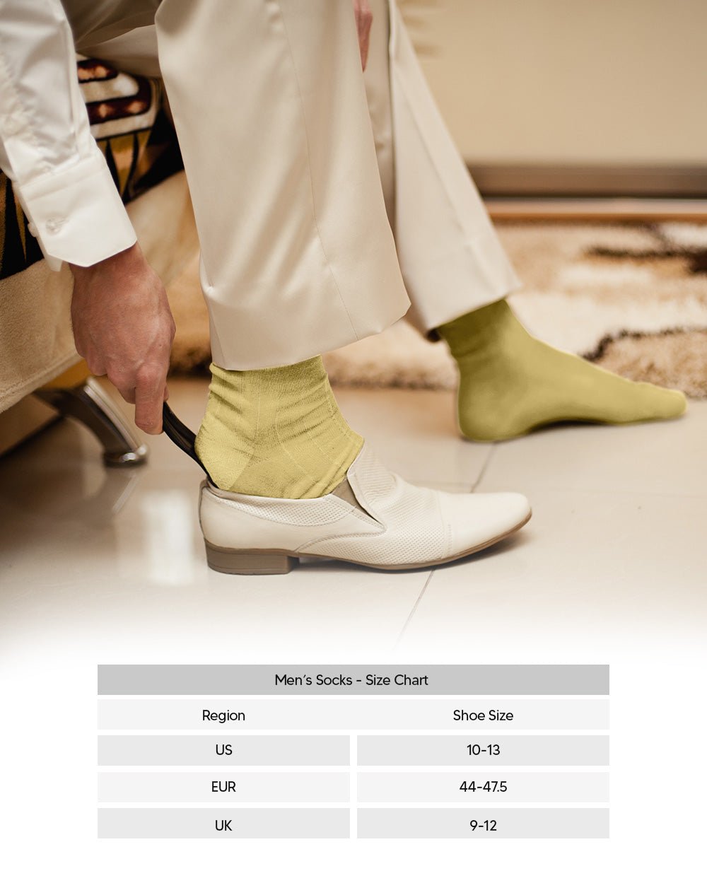 Vittorio Farina Men's Ribbed Shear Nylon Anklet Dress Socks - ank - maize - 12 - Classy Cufflinks