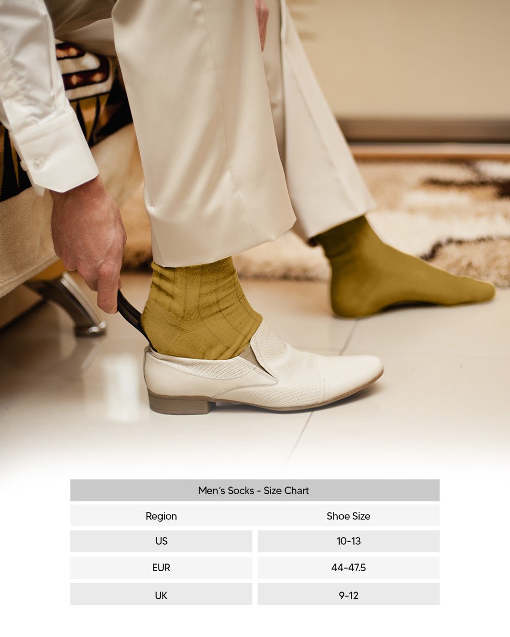 Vittorio Farina Men's Ribbed Shear Nylon Anklet Dress Socks - ank - mustard - 12 - Classy Cufflinks