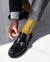 Vittorio Farina Men's Ribbed Shear Nylon Anklet Dress Socks - ank - mustard - 12 - Classy Cufflinks