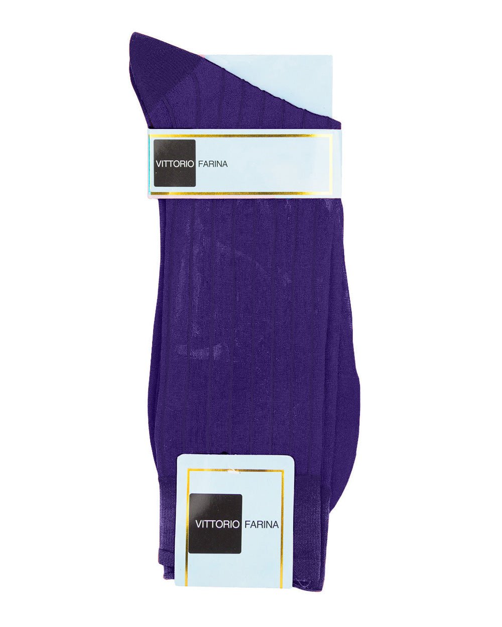 Vittorio Farina Men's Ribbed Shear Nylon Anklet Dress Socks - ank - purple - 3 - Classy Cufflinks
