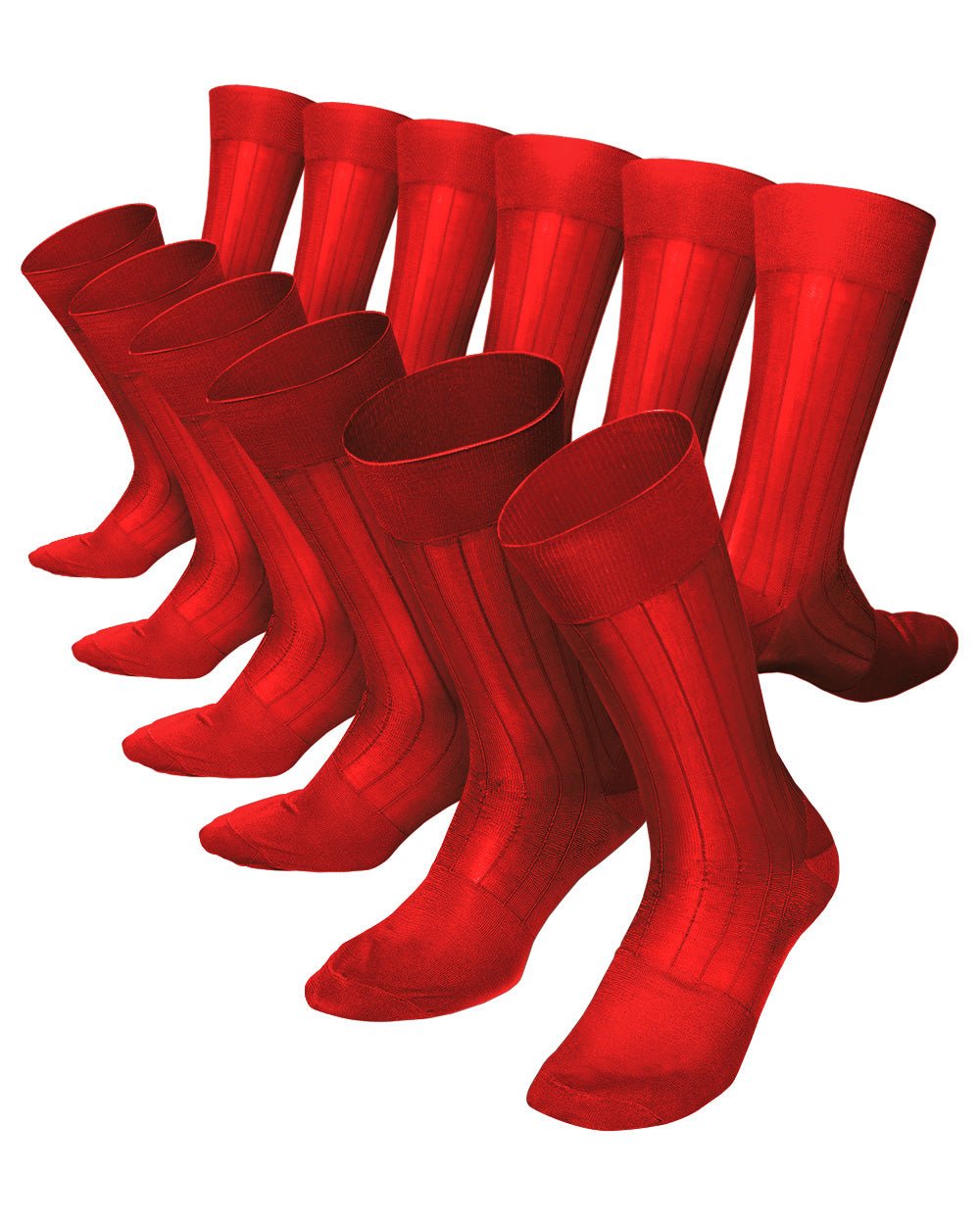 Vittorio Farina Men's Ribbed Shear Nylon Anklet Dress Socks - ank - red - 12 - Classy Cufflinks