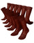 Vittorio Farina Men's Ribbed Shear Nylon Anklet Dress Socks - ank - rust - 12 - Classy Cufflinks