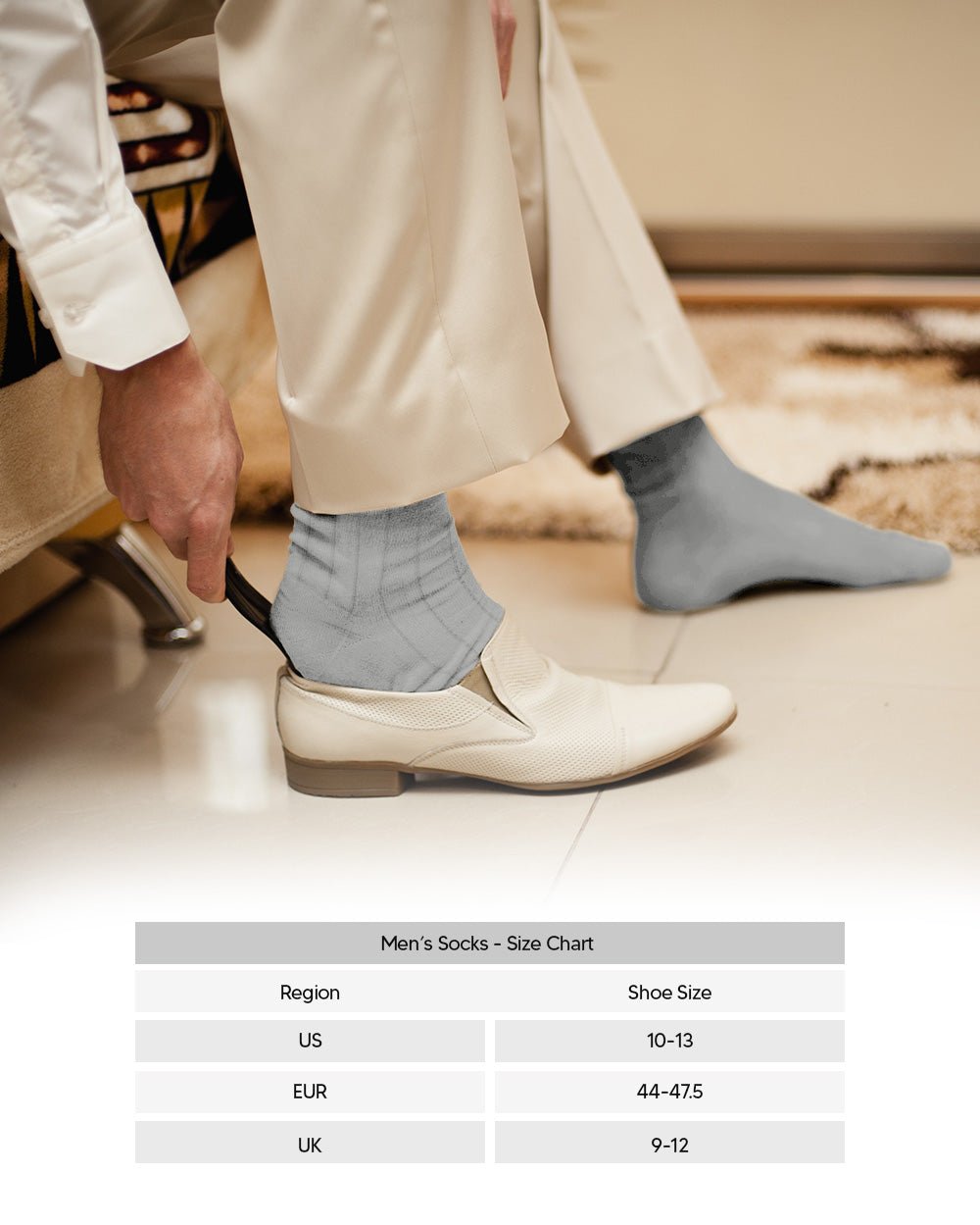 Vittorio Farina Men's Ribbed Shear Nylon Anklet Dress Socks - ank - silver - grey - 12 - Classy Cufflinks