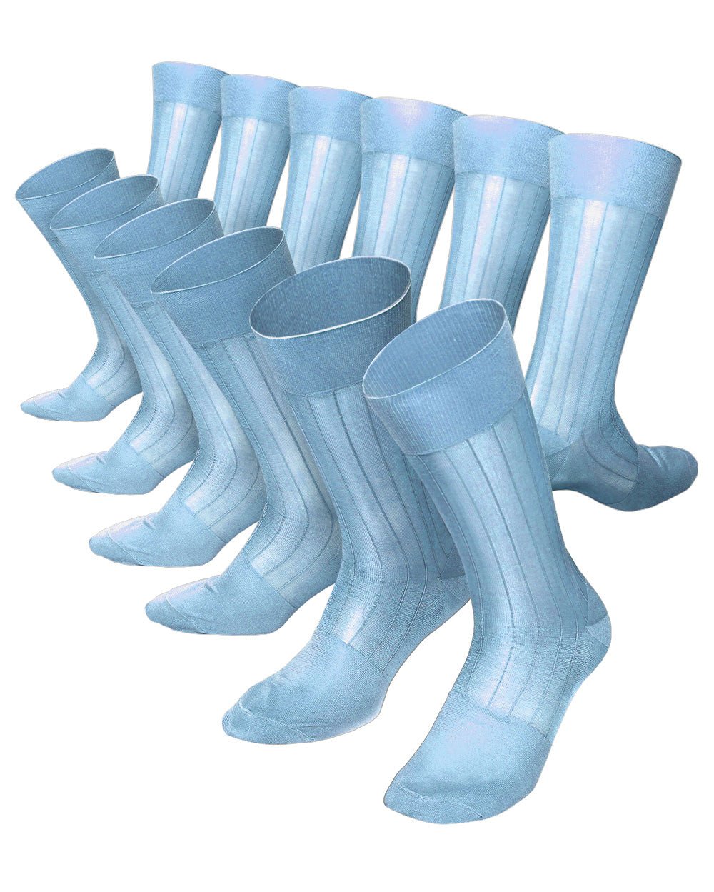 Vittorio Farina Men's Ribbed Shear Nylon Anklet Dress Socks - ank - silver - grey - 12 - Classy Cufflinks