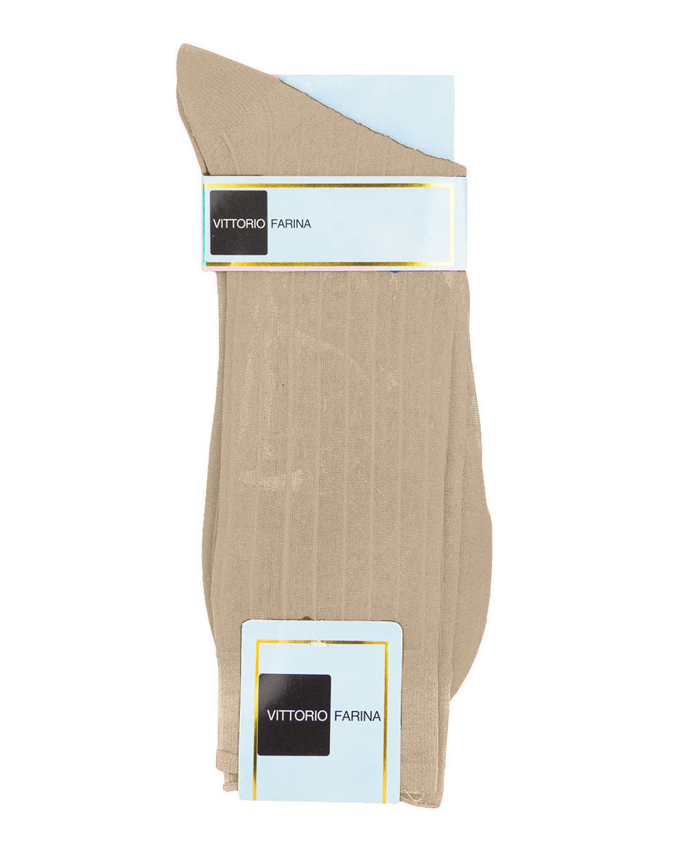Vittorio Farina Men's Ribbed Shear Nylon Anklet Dress Socks - ank - taupe - 12 - Classy Cufflinks