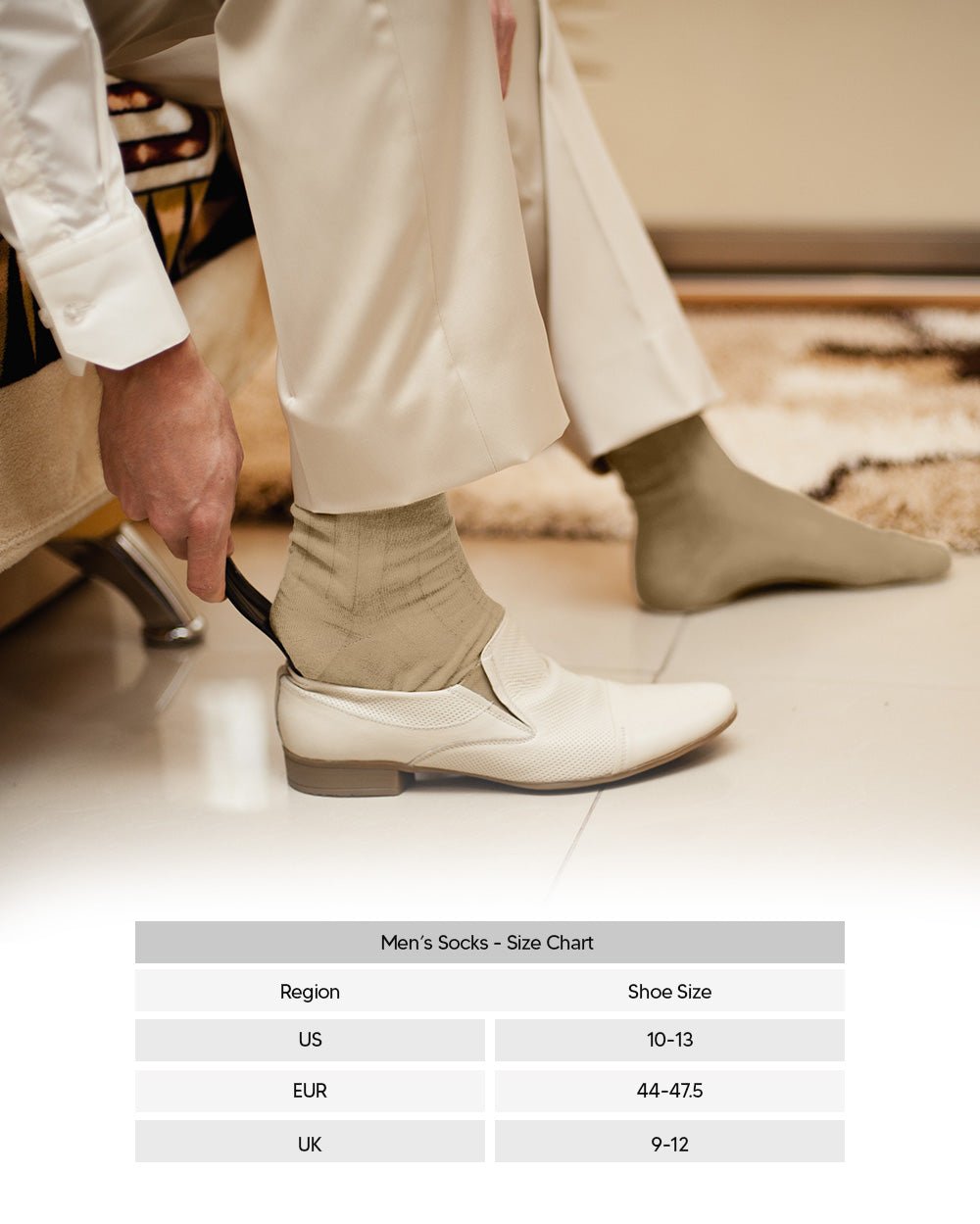Vittorio Farina Men's Ribbed Shear Nylon Anklet Dress Socks - ank - taupe - 12 - Classy Cufflinks