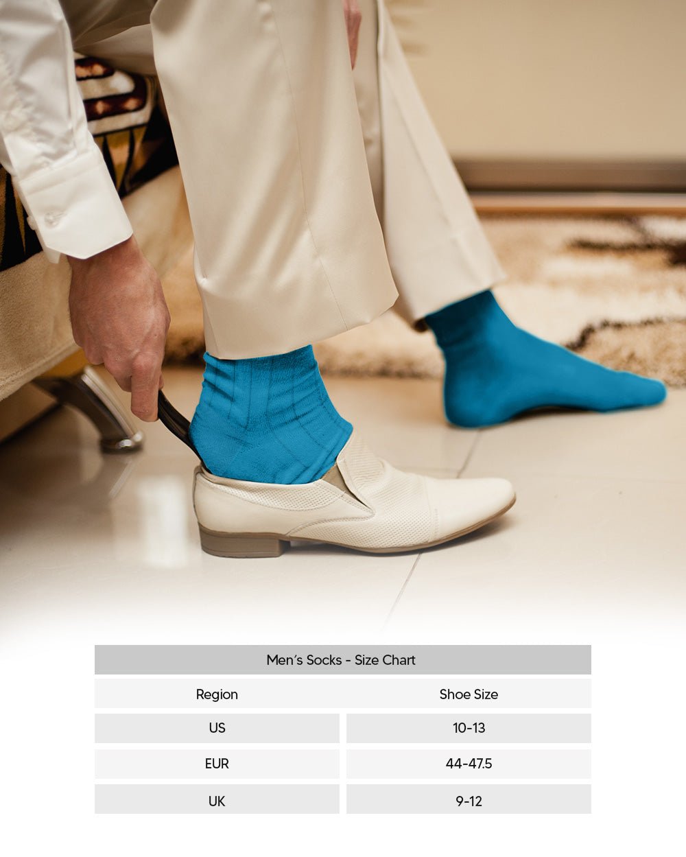 Vittorio Farina Men's Ribbed Shear Nylon Anklet Dress Socks - ank - turq - 12 - Classy Cufflinks