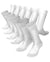 Vittorio Farina Men's Ribbed Shear Nylon Anklet Dress Socks - ank - white - 12 - Classy Cufflinks