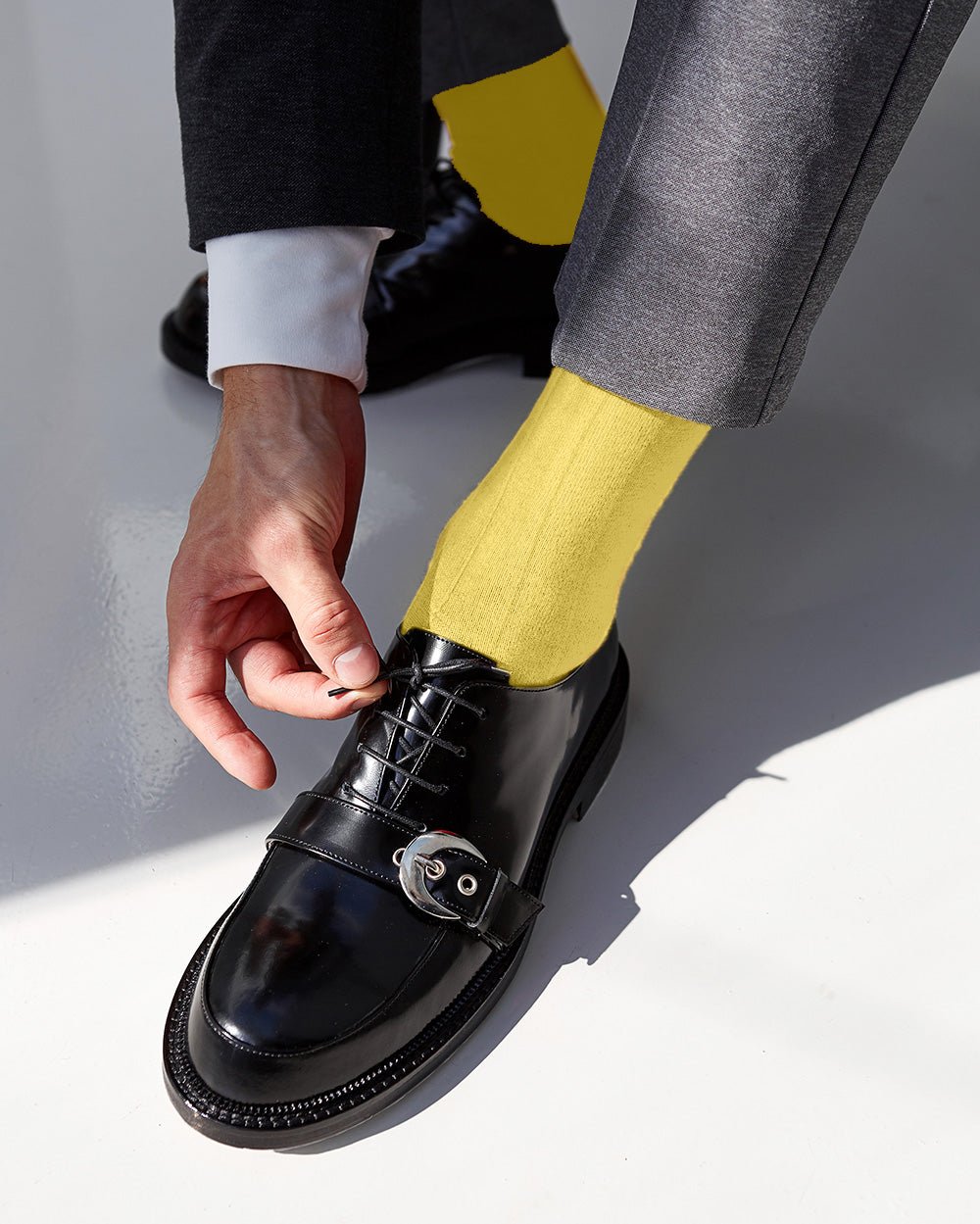 Vittorio Farina Men's Ribbed Shear Nylon Anklet Dress Socks - ank - white - 3 - Classy Cufflinks