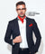 Vittorio Farina Men's Polka Dot Satin Ascot & Pocket Square - ASCOTS - PD_RED_WHITE - Classy Cufflinks