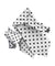 Vittorio Farina Men's Polka Dot Satin Ascot & Pocket Square - ASCOTS - PD_WHITE_BLACK - Classy Cufflinks