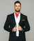 Vittorio Farina Men's Solid Satin Ascot & Pocket Square - ASCOTS - SOLID_RED - Classy Cufflinks