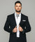 Vittorio Farina Men's Woven Pasiley Ascot & Pocket Square - ASCOTS - WP_SILVER - Classy Cufflinks