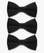Vittorio Farina Men's Satin Bow Tie in Gift Box (Multipack) - B - SOLID - 3_BLACK - Classy Cufflinks