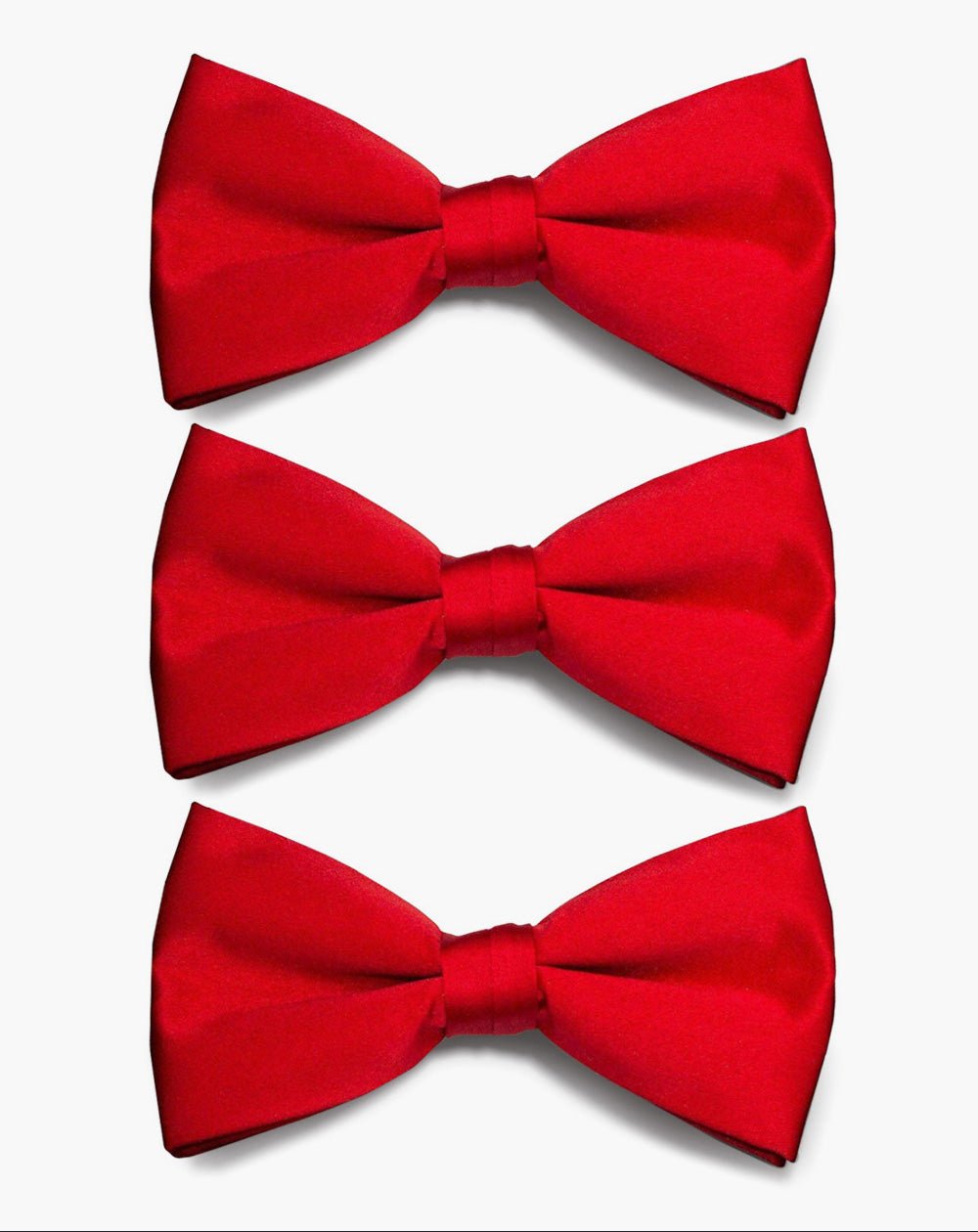 Vittorio Farina Men's Satin Bow Tie in Gift Box (Multipack) - B - SOLID - 3_RED - Classy Cufflinks