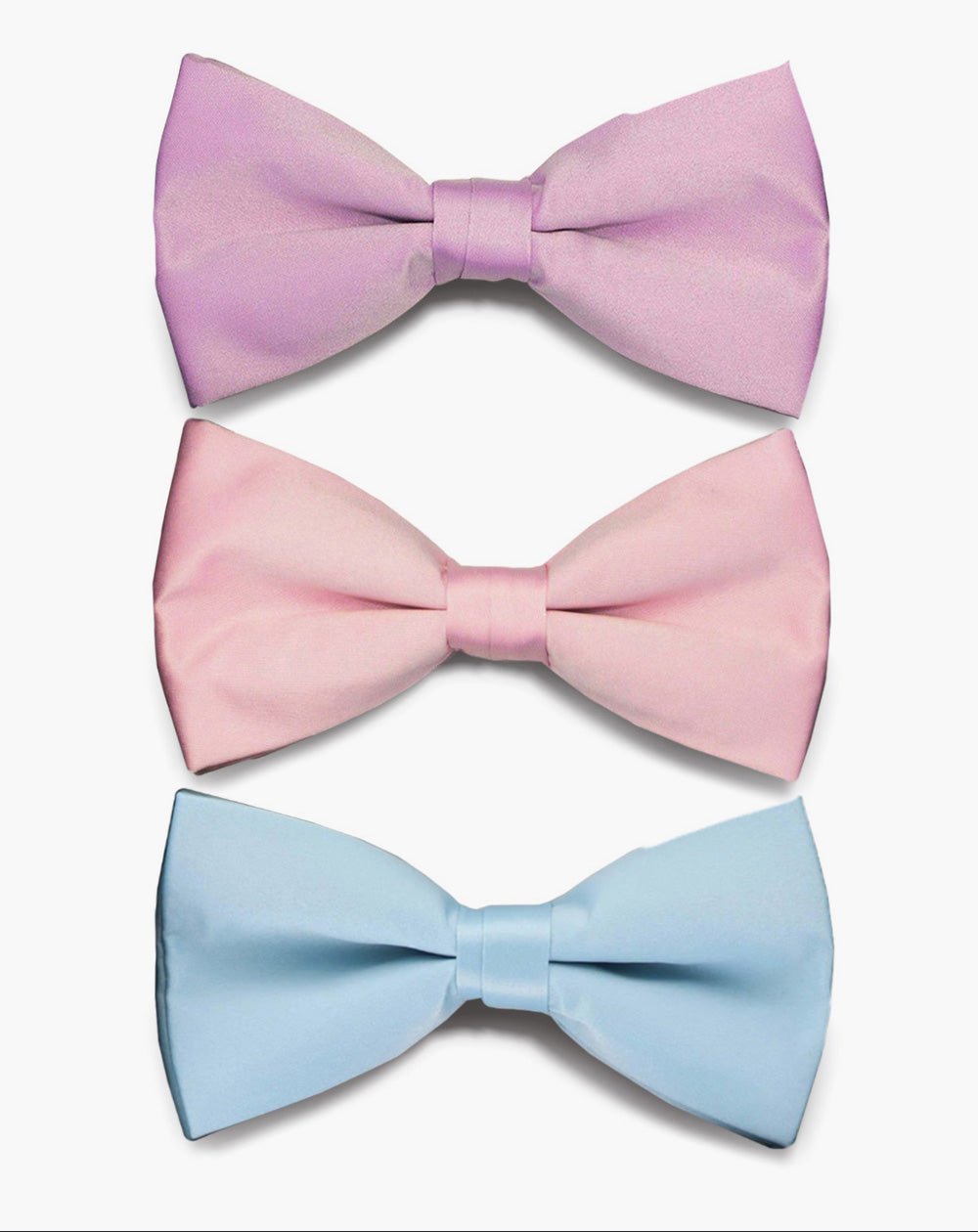 Vittorio Farina Men's Satin Bow Tie in Gift Box (Multipack) - B - SOLID - 3_SPRING1 - Classy Cufflinks