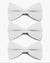 Vittorio Farina Men's Satin Bow Tie in Gift Box (Multipack) - B - SOLID - 3_WHITE - Classy Cufflinks