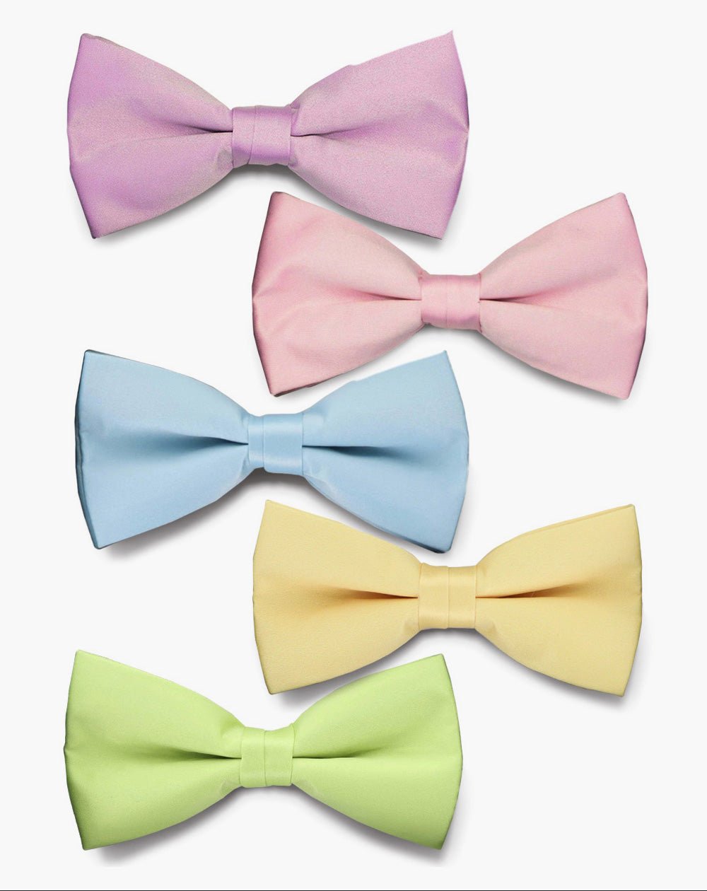 Vittorio Farina Men's Satin Bow Tie in Gift Box (Multipack) - B - SOLID - 5_SPRING1 - Classy Cufflinks