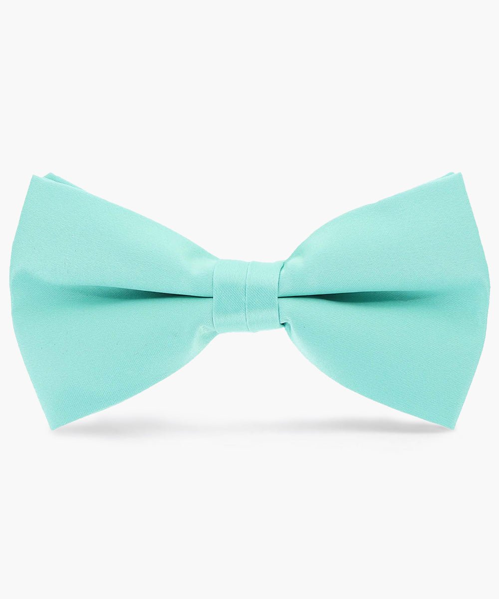 Vittorio Farina Men's Satin Bow Tie in Gift Box - basic - bow - tie - aqua - Classy Cufflinks