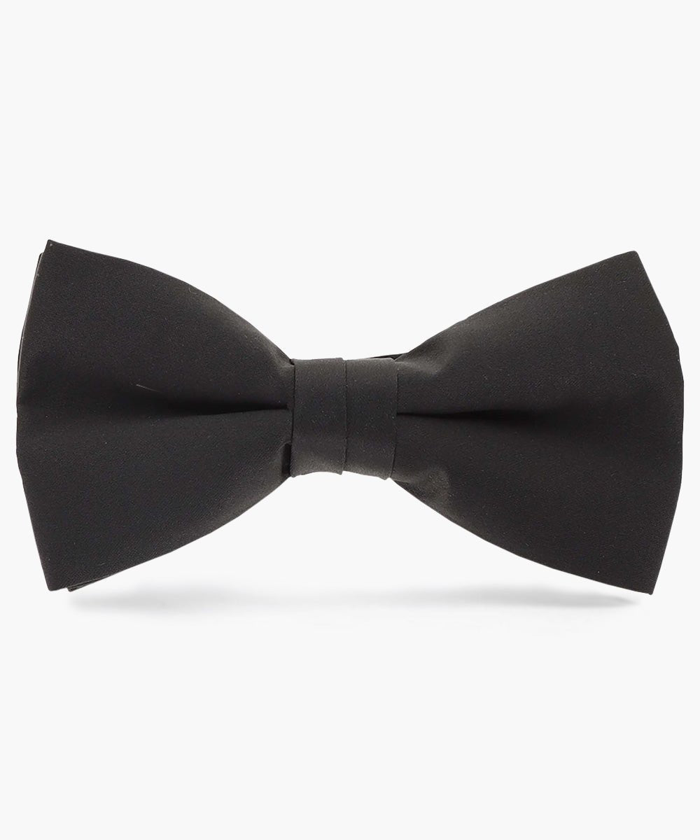 Vittorio Farina Men's Satin Bow Tie in Gift Box - basic - bow - tie - black - Classy Cufflinks