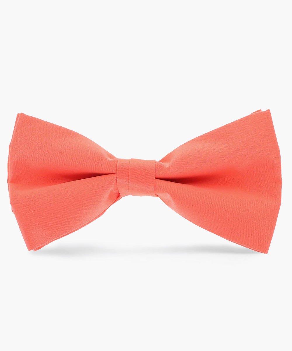 Vittorio Farina Men's Satin Bow Tie in Gift Box - basic - bow - tie - coral - Classy Cufflinks