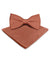 Vittorio Farina Men's Satin Bow Tie & Pocket Square in Gift Box - basic - bow - tie - hanky - blush - Classy Cufflinks