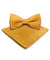 Vittorio Farina Men's Satin Bow Tie & Pocket Square in Gift Box - basic - bow - tie - hanky - gold - Classy Cufflinks