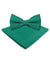 Vittorio Farina Men's Satin Bow Tie & Pocket Square in Gift Box - basic - bow - tie - hanky - kelly - Classy Cufflinks
