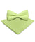 Vittorio Farina Men's Satin Bow Tie & Pocket Square in Gift Box - basic - bow - tie - hanky - mint - Classy Cufflinks