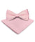 Vittorio Farina Men's Satin Bow Tie & Pocket Square in Gift Box - basic - bow - tie - hanky - pink - Classy Cufflinks