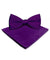 Vittorio Farina Men's Satin Bow Tie & Pocket Square in Gift Box - basic - bow - tie - hanky - purple - Classy Cufflinks