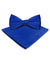 Vittorio Farina Men's Satin Bow Tie & Pocket Square in Gift Box - basic - bow - tie - hanky - royal - Classy Cufflinks