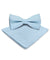 Vittorio Farina Men's Satin Bow Tie & Pocket Square in Gift Box - basic - bow - tie - hanky - sky - Classy Cufflinks