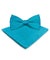 Vittorio Farina Men's Satin Bow Tie & Pocket Square in Gift Box - basic - bow - tie - hanky - turquoise - Classy Cufflinks