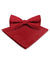 Vittorio Farina Men's Satin Bow Tie & Pocket Square in Gift Box - basic - bow - tie - hanky - wine - Classy Cufflinks