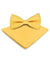 Vittorio Farina Men's Satin Bow Tie & Pocket Square in Gift Box - basic - bow - tie - hanky - yellow - Classy Cufflinks