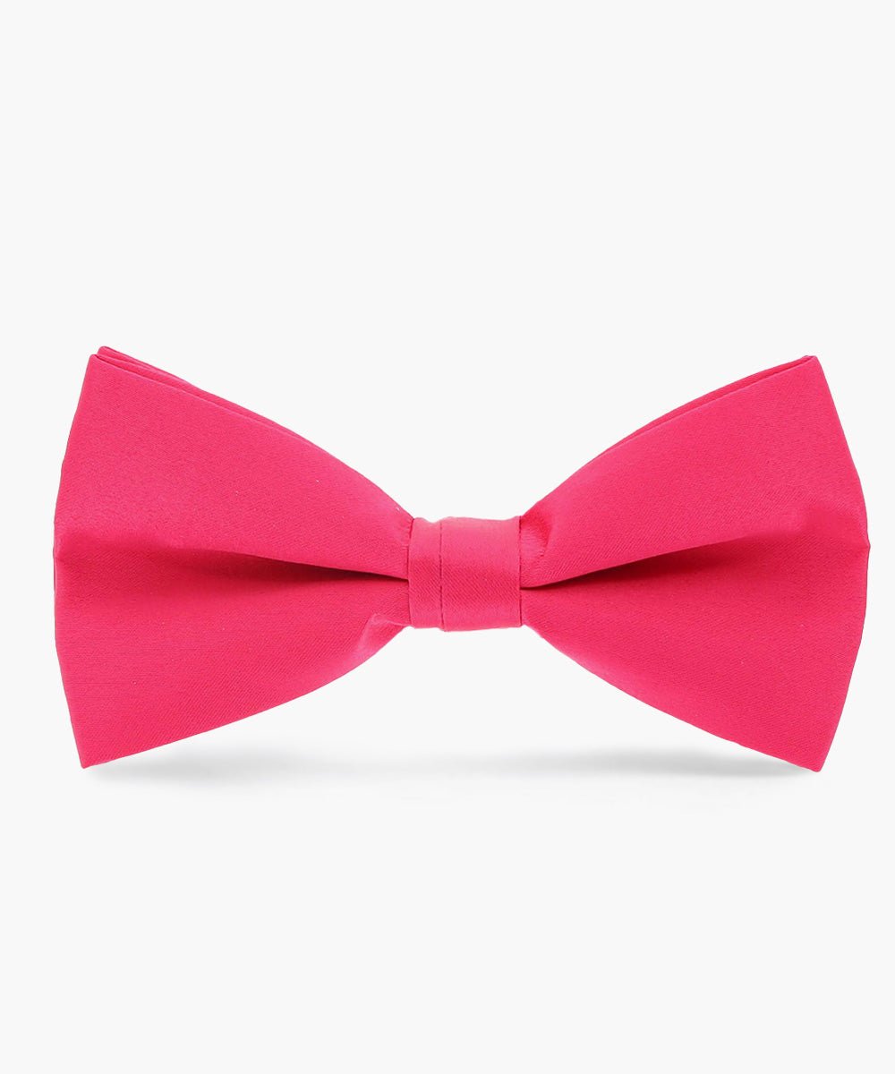 Vittorio Farina Men's Satin Bow Tie in Gift Box - basic - bow - tie - hot - pink - Classy Cufflinks