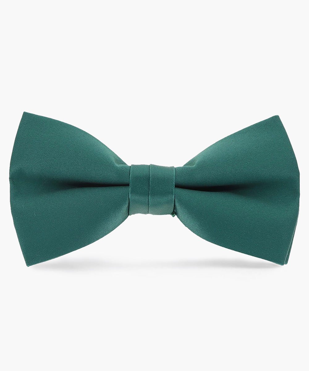 Vittorio Farina Men's Satin Bow Tie in Gift Box - basic - bow - tie - hunter - Classy Cufflinks