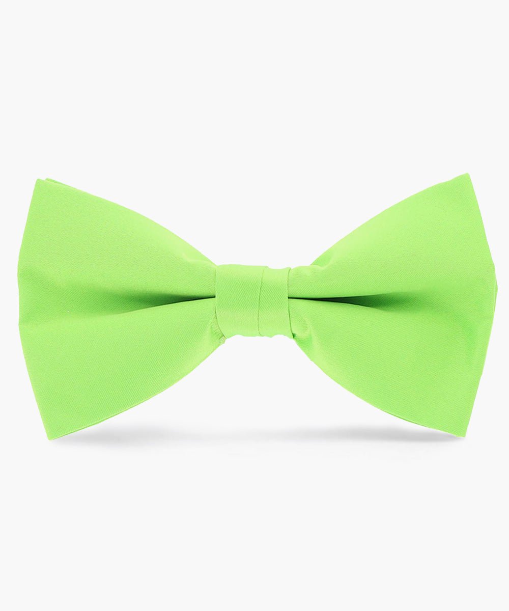 Vittorio Farina Men's Satin Bow Tie in Gift Box - basic - bow - tie - lime - Classy Cufflinks